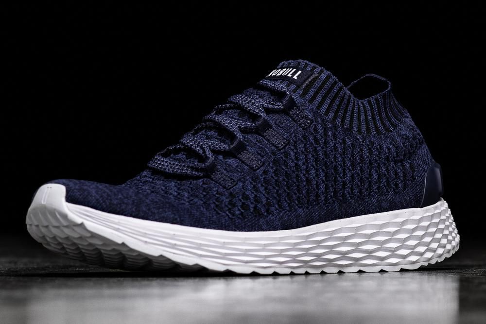 Chaussure Running NOBULL Homme Bleu Marine - Chaussures NOBULL Midnight Knit Runner,France (5469-DML